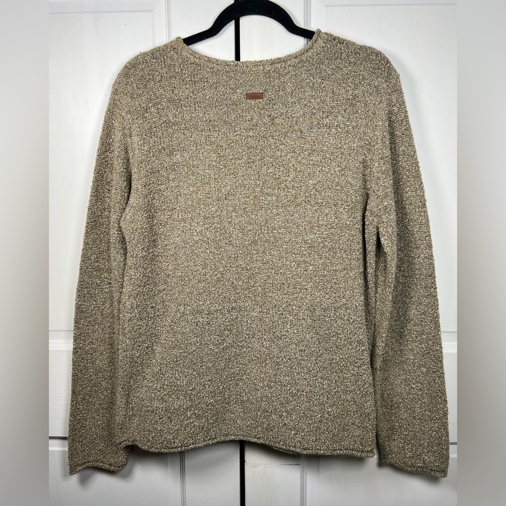 Columbia Women’s Sportswear Teddy Fuzzy Long Sleeve Tan Pullover Sweater Size M - Picture 5 of 7